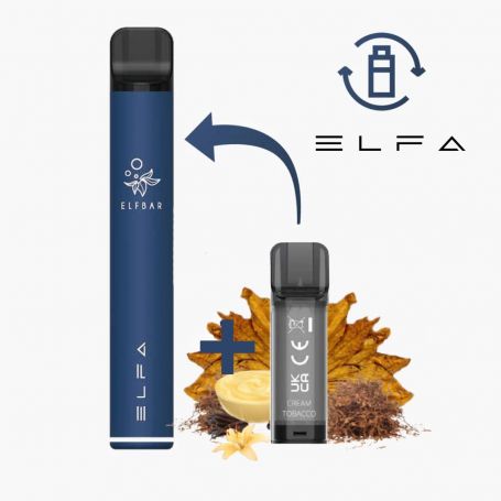 ELFA - STARTER KIT 500 mAh + RICARICA - CREAM TOBACCO