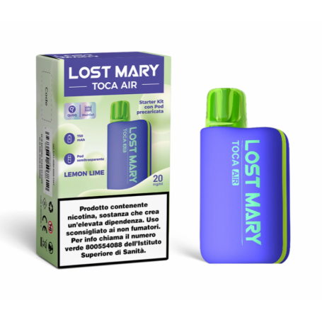 LOST MARY - TOCA AIR - STARTER KIT 750 mAh + RICARICA - LEMON LIME