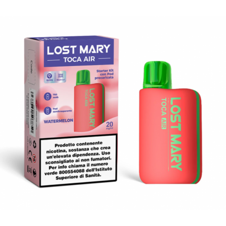 LOST MARY - TOCA AIR - POD MOD 750 mAh + RICARICA - WATERMELON