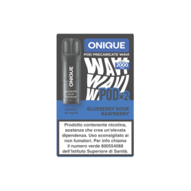 ONIQUE - WAVI Pod Precaricata 2ml - BLUEBERRY SOUR RASPBERRY 20mg/ml (2 pezzi)