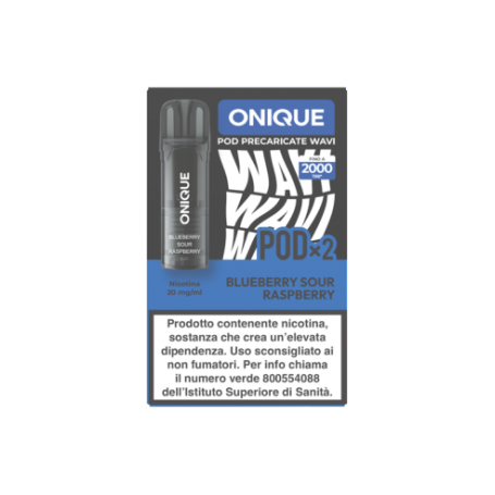 ONIQUE - WAVI Pod Precaricata 2ml - BLUEBERRY SOUR RASPBERRY 20mg/ml (2 pezzi)
