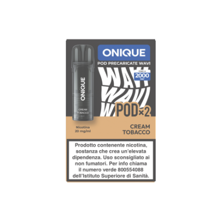 ONIQUE - WAVI Pod Precaricata 2ml - CREAM TOBACCO 20mg/ml (2 pezzi)