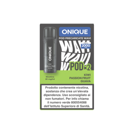 ONIQUE - WAVI Pod Precaricata 2ml - KIWI PASSION FRUIT GUAVA 20mg/ml (2 pezzi)