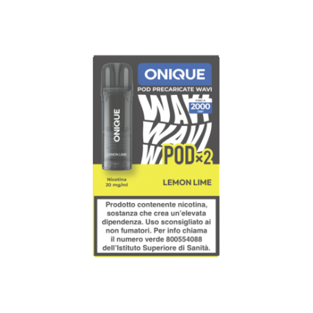 ONIQUE - WAVI Pod Precaricata 2ml - LEMON LIME 20mg/ml (2 pezzi)