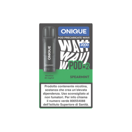 ONIQUE - WAVI Pod Precaricata 2ml - SPEARMINT 20mg/ml (2 pezzi)