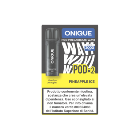 ONIQUE - WAVI Pod Precaricata 2ml - PINEAPPLE ICE 20mg/ml (2 pezzi)