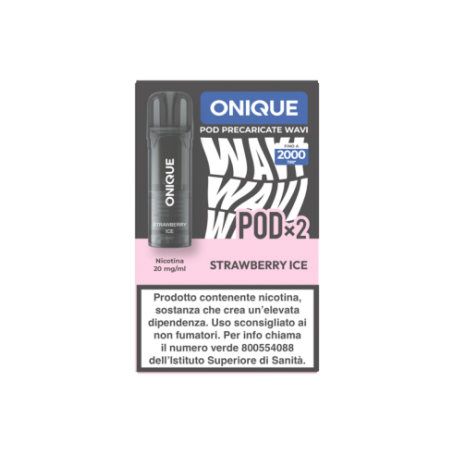ONIQUE - WAVI Pod Precaricata 2ml - STRAWBERRY ICE 20mg/ml (2 pezzi)