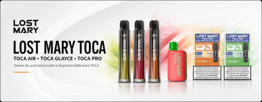 Lost Mary Toca: Kit Air, Glayce e Pod Precaricate